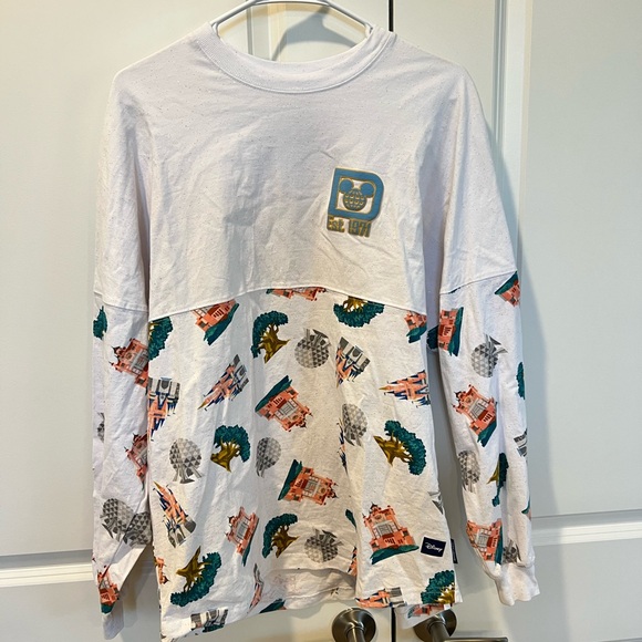 Disney Other - Disney Parks 4 Parks Icons Adults Oversized Spirt thick long sleeve tee